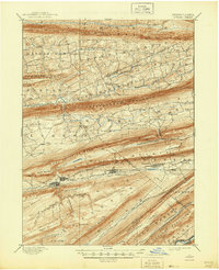 1893 Map of Lykens, PA, 1944 Print