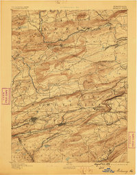 1893 Map of Mahanoy, 1898 Print