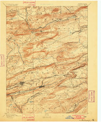 1893 Map of Mahanoy, 1901 Print