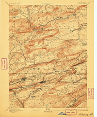 1893 Map of Mahanoy, 1906 Print