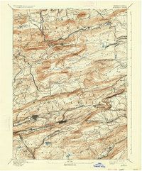1893 Map of Mahanoy, 1933 Print