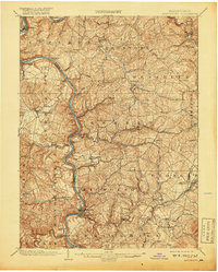 1903 Map of Masontown, PA, 1918 Print