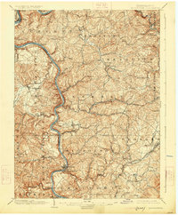 1903 Map of Masontown, PA, 1926 Print