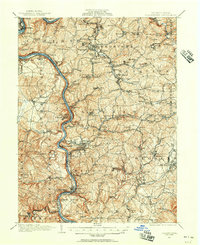 1931 Map of Masontown, PA, 1957 Print