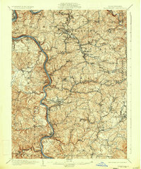 preview thumbnail of historical topo map of Masontown, PA in 1935