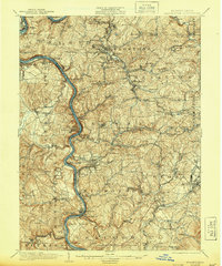 1935 Map of Masontown, PA, 1944 Print