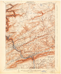 1924 Map of Slatington, PA, 1932 Print
