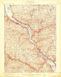 Download a high-resolution, GPS-compatible USGS topo map for Mc Calls Ferry, PA (1912 edition)