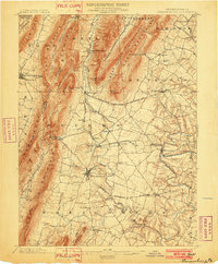 preview thumbnail of historical topo map of Mercersburg, PA in 1902