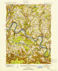 Download a high-resolution, GPS-compatible USGS topo map for Meshoppen, PA (1952 edition)