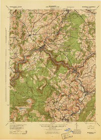 1944 Map of Meyersdale, 1945 Print
