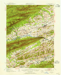 1953 Map of Mifflinburg, 1955 Print