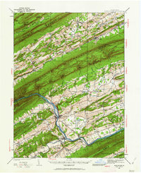 1934 Map of Alfarata, PA, 1962 Print