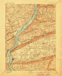 1893 Map of Millersburg, 1907 Print