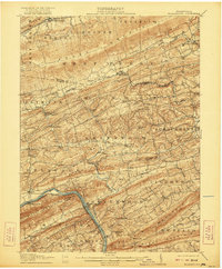 1907 Map of Millerstown, 1921 Print