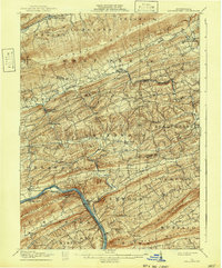 1907 Map of Millerstown, 1942 Print