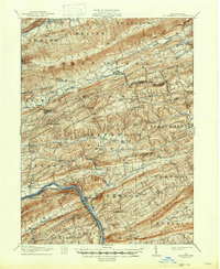 1907 Map of Millerstown, PA, 1947 Print