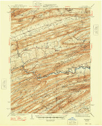 1941 Map of Aaronsburg, PA, 1948 Print