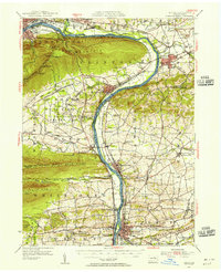 Download a high-resolution, GPS-compatible USGS topo map for Milton, PA (1956 edition)