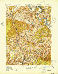 Download a high-resolution, GPS-compatible USGS topo map for Monroeton, PA (1945 edition)