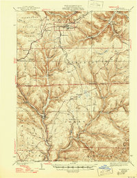 preview thumbnail of historical topo map of Elk County, PA in 1940