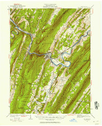 1922 Map of Mount Union, PA, 1958 Print