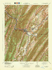 preview thumbnail of historical topo map of Huntingdon County, PA in 1944
