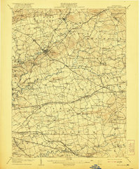 1908 Map of New Holland, 1921 Print