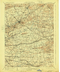 1908 Map of New Holland, 1925 Print