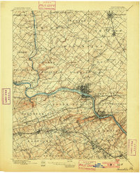 1895 Map of Norristown, 1901 Print
