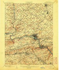 1895 Map of Norristown, 1908 Print