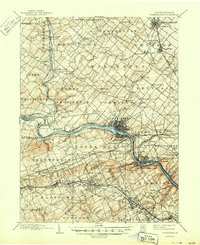 preview thumbnail of historical topo map of Norristown, PA in 1895