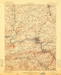 1895 Map of Norristown, 1918 Print