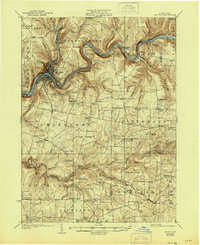 1924 Map of Oil City, 1944 Print