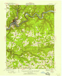 1922 Map of Oil City, 1958 Print