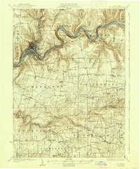1924 Map of Oil City, 1938 Print