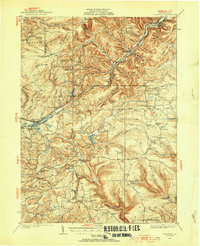 1929 Map of Penfield, 1954 Print