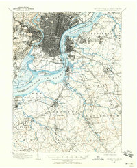 1894 Map of Philadelphia, 1958 Print