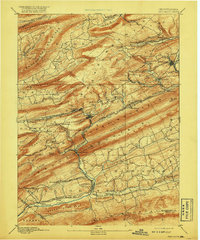 1892 Map of Pine Grove, PA, 1917 Print