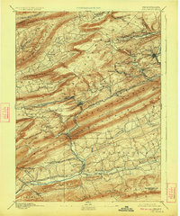 1892 Map of Pine Grove, PA, 1924 Print
