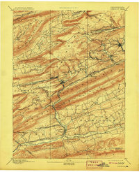 1892 Map of Northumberland County, PA, 1908 Print