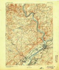 1893 Map of Pittston, 1905 Print