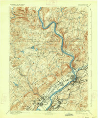 1893 Map of Pittston, 1933 Print