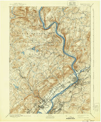 1893 Map of Pittston, 1939 Print