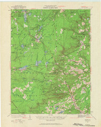 1921 Map of Pocono, 1962 Print