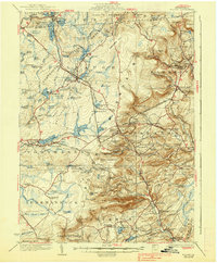 1923 Map of Pocono, 1938 Print