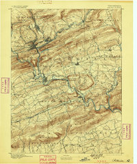 1891 Map of Pottsville, 1898 Print