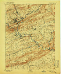 1891 Map of Pottsville, 1918 Print