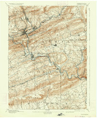1891 Map of Pottsville, 1934 Print