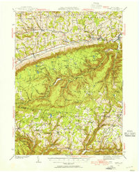 Download a high-resolution, GPS-compatible USGS topo map for Powell, PA (1955 edition)